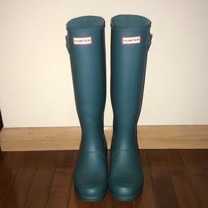 Teal Hunter rain boots
